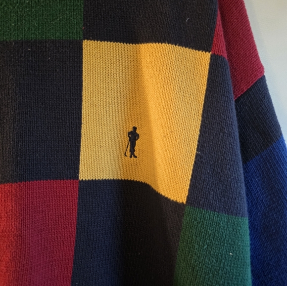 PAYNE STEWART RETRO MEN'S CREW NECK SWEATER COLORBLOCK SIZE XL - Picture 3 of 6